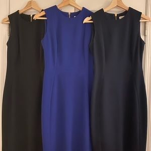 Navy blue sheath dress size 2 calvin Klein